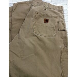 Vintage Carhartt Pants Mens 40x32 Khaki Dungaree Canvas Carpenter Cargo Pants